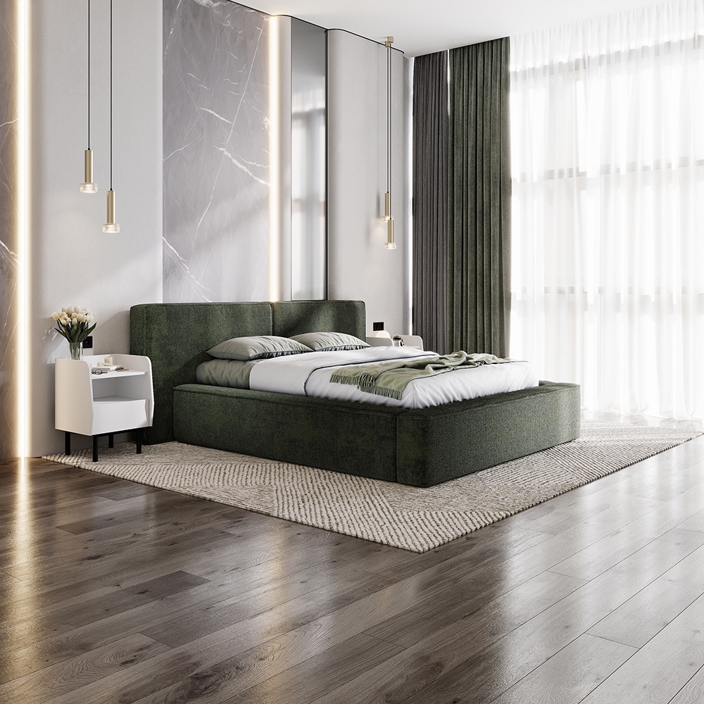 Кровать 1,4 м "Релакс" КР-14 Зеленый изумруд