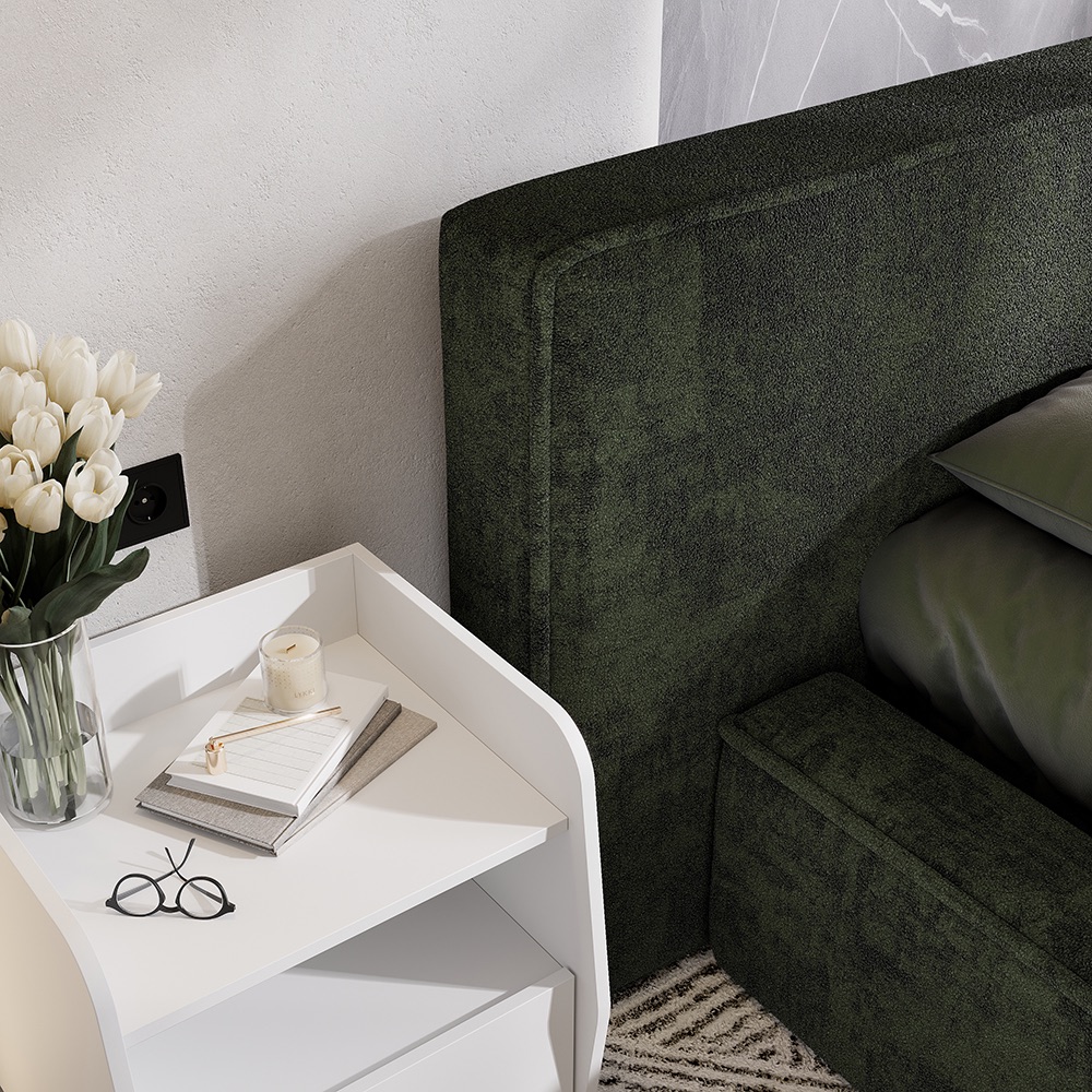 Кровать 1,6 м "Релакс" КР-20 Зеленый изумруд