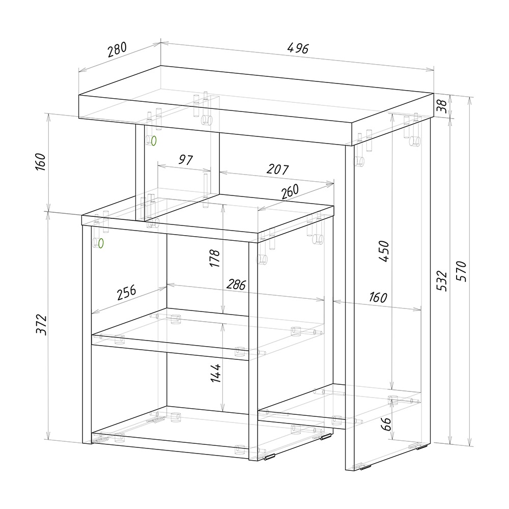 "Роза" Стол журнальный