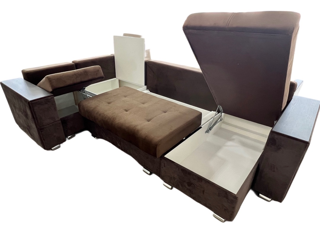 "Турин" Диван с 2-мя атаманками/подл.удлин. Токио/середина.1300