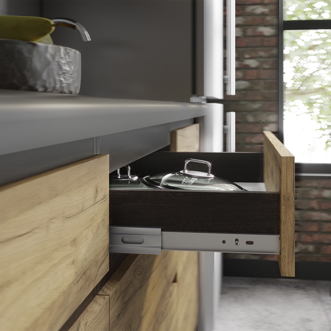 2,00 "Лофт" Кухня Крафт/Венге/Черный янтарь