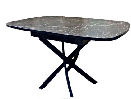 Стол Вест царговый разборный раздвижной" бабочка"ОПОРА БЕЛАЯ.ПЛАСТИК (900х900х750 мм, вставка 320мм)