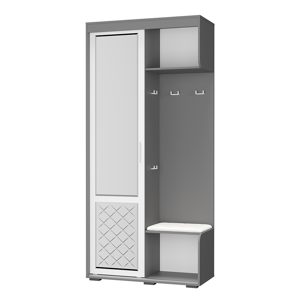 "ВАРДА" Прихожая (графит/белый)  