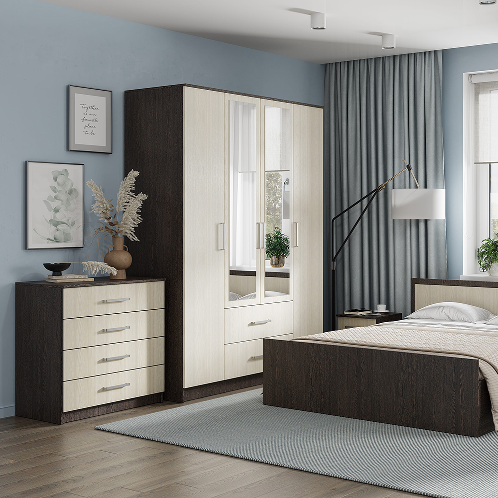 "Фиеста" Шкаф 4-х ств. (Венге лоредо) 