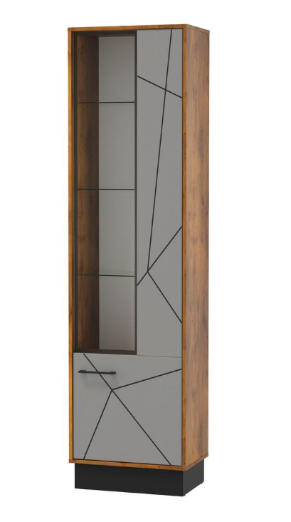 54.01-01 Шкаф-пенал "Гамма" (правый) (Таксония / Грей)