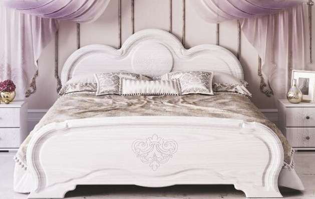 "Филадельфия"  Кровать 1,6  КР-03 белый бриллиант
