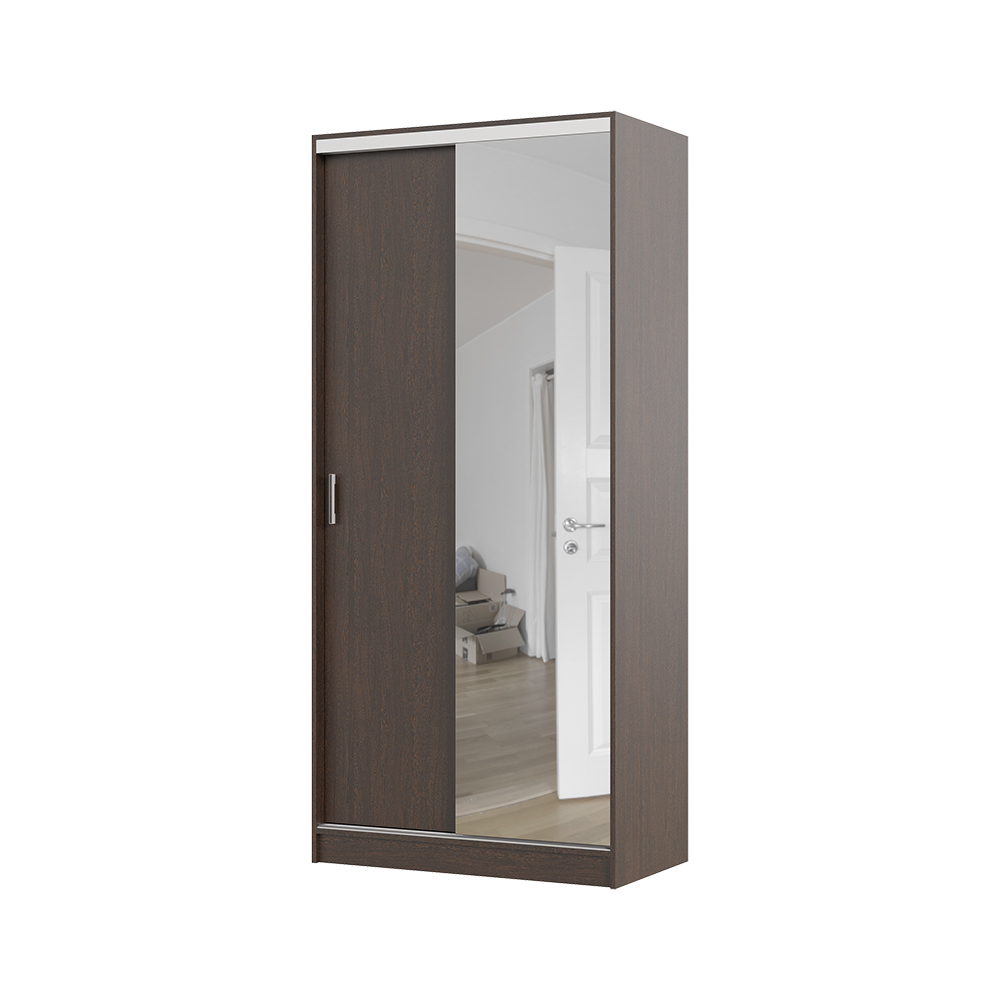 Шкаф купе АЛЬЯНС 1,0 м (1,0х2,2х0,61) ВЕНГЕ/ВЕНГЕ 