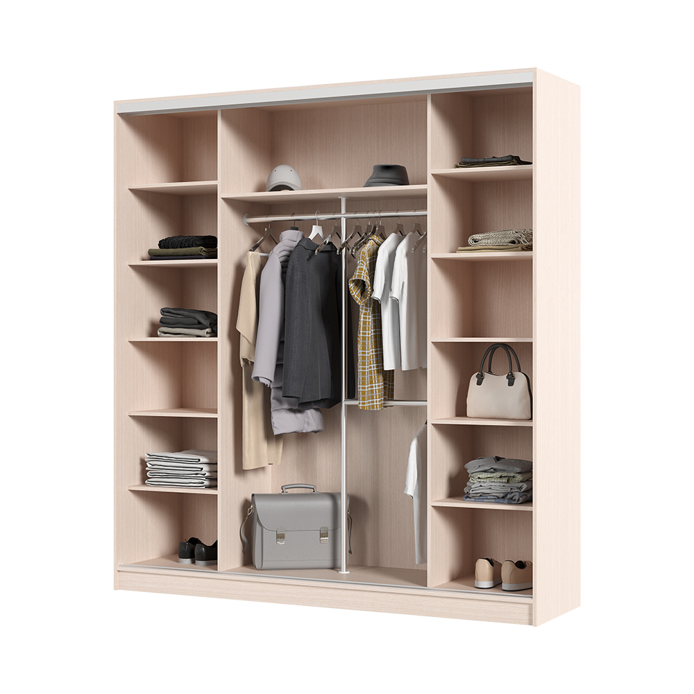 Шкаф купе АЛЬЯНС 2,0 м (2,0х2,2х0,61) БЕЛФОРТ/БЕЛФОРТ