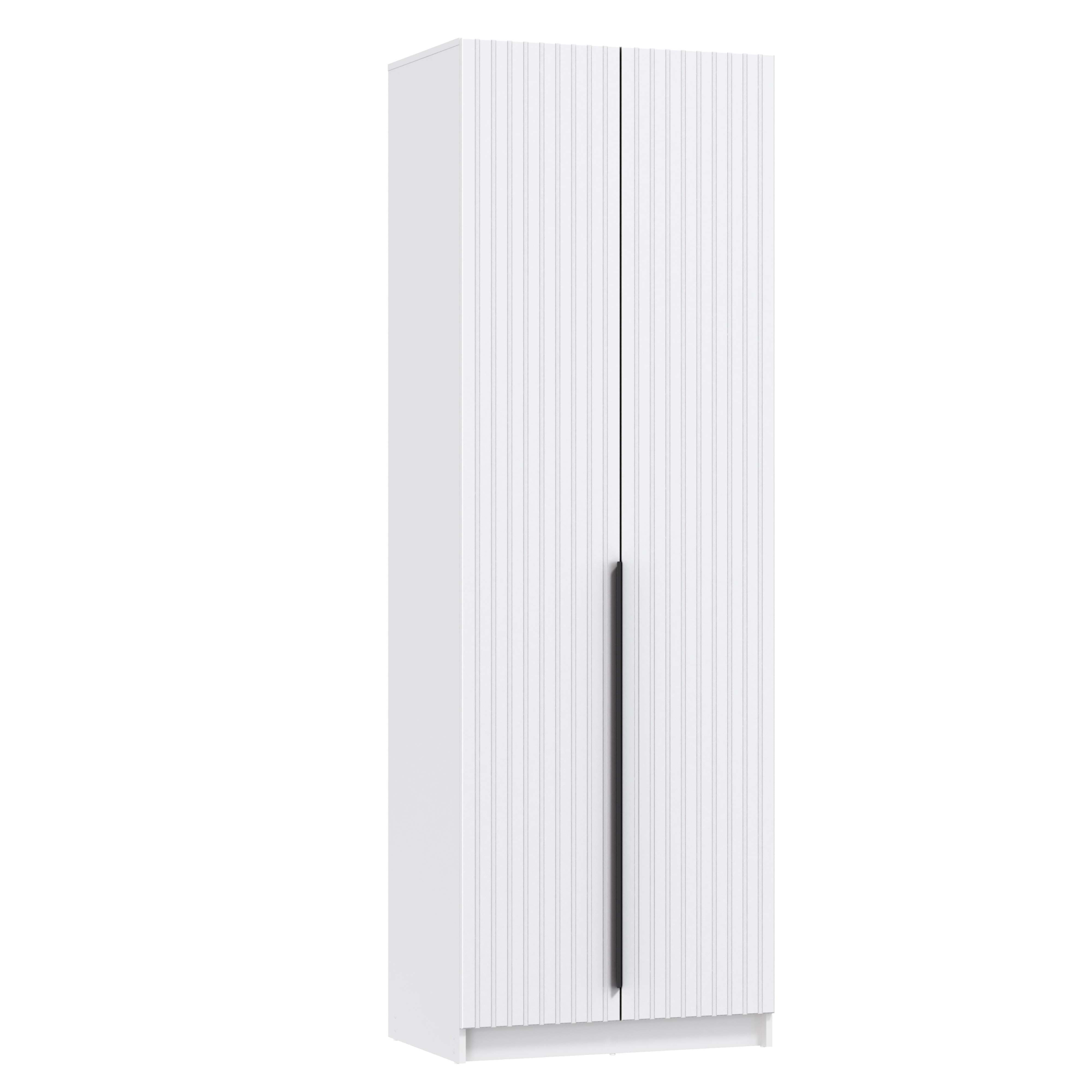 Шкаф для одежды 67.14 "Брандо" (2-х дв.) (МДФ ПВХ белый матовый) (h2400)