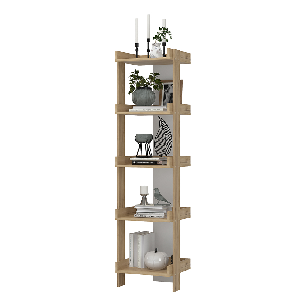 ИРИС СТЛ-01 Стеллаж (485х1800х420)Корпус ДУБ КРАФТ ЗОЛОТО СНЯТО