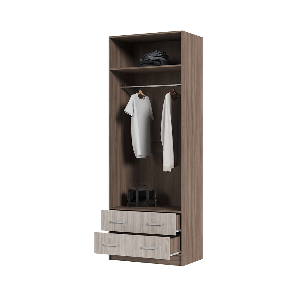 Спальня Шкаф 2х створчатый ГАРМОНИЯ ШК 603 М (0,8х2,2х0,5) фасад ШИМО СВЕТЛ/корпус ШИМО ТЕМН