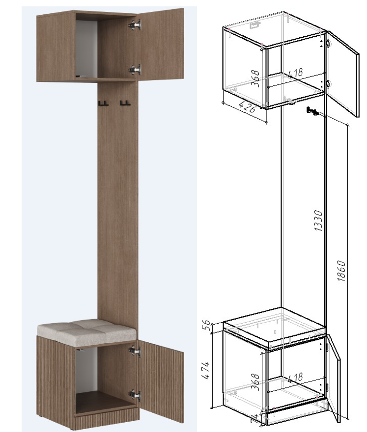 "Кантри" Стеллаж СЖ-001