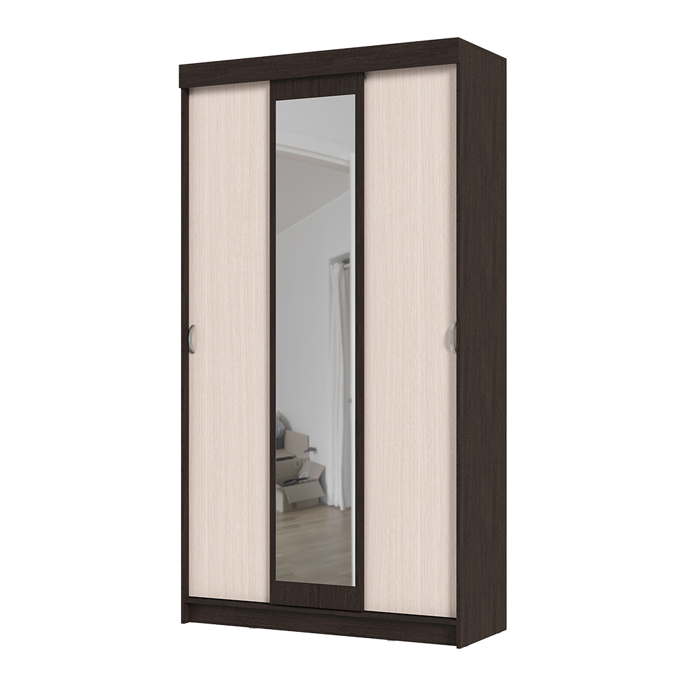 Спальня БАСЯ ШКК 552 шкаф купе (1,3х2,4х0,516) фасад БЕЛФОРТ/корпус ВЕНГЕ  СНЯТО