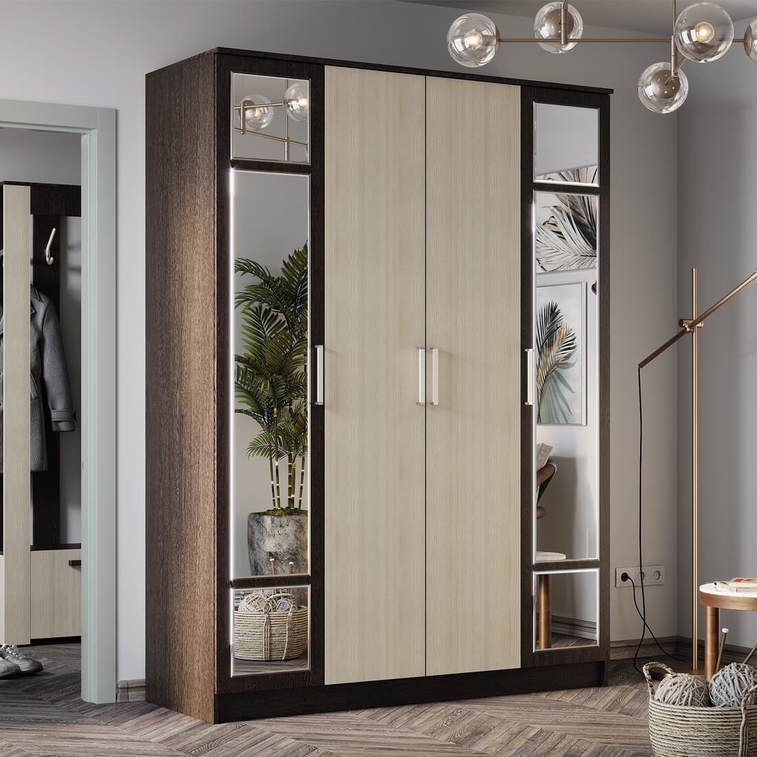 "Фиеста" Шкаф 4-х ств. NEW  (Венге лоредо) СНЯТО