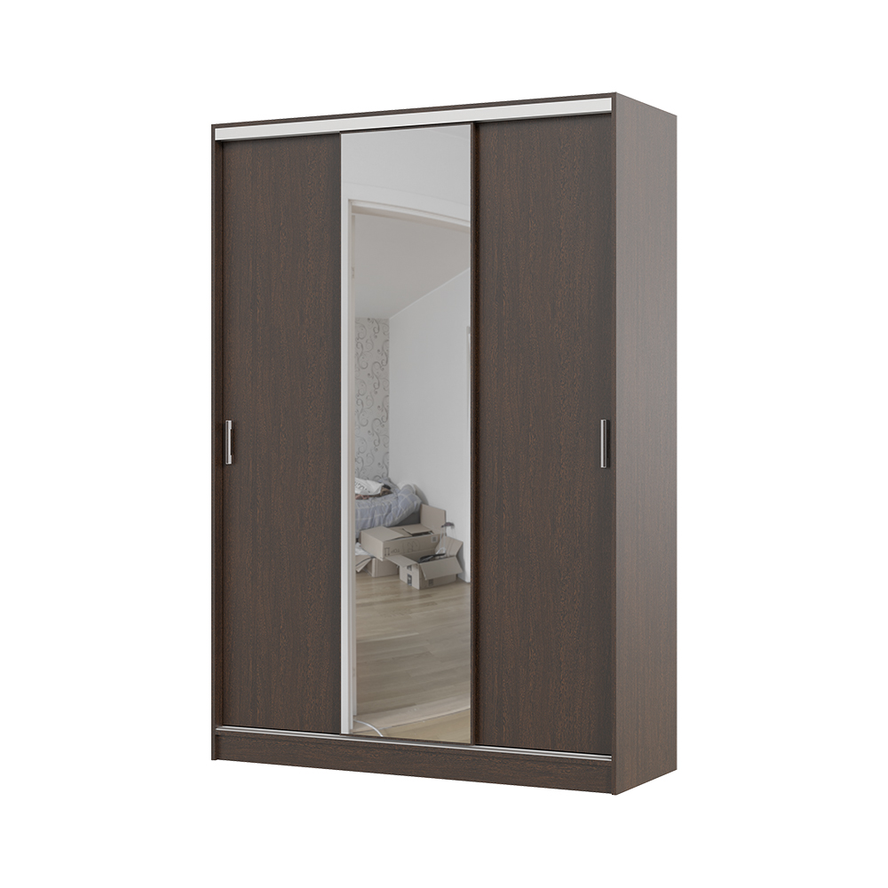 Шкаф купе АЛЬЯНС 1,5 м (1,5х2,2х0,61) ВЕНГЕ/ВЕНГЕ 