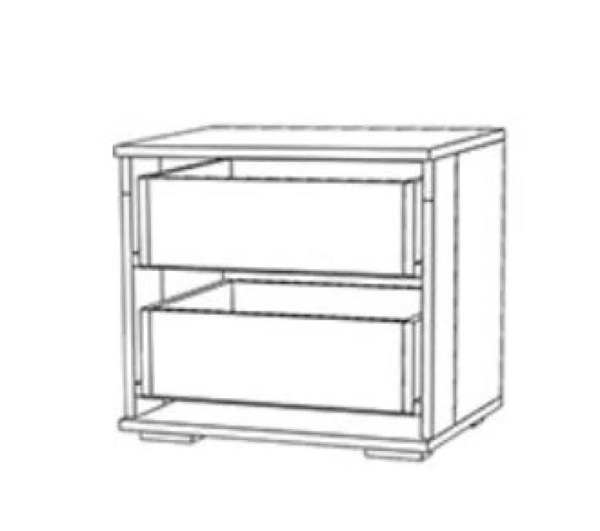 "КОНГО" ВЕНГЕ/ДУБ Тумба прикроватная 500   460*500*440			