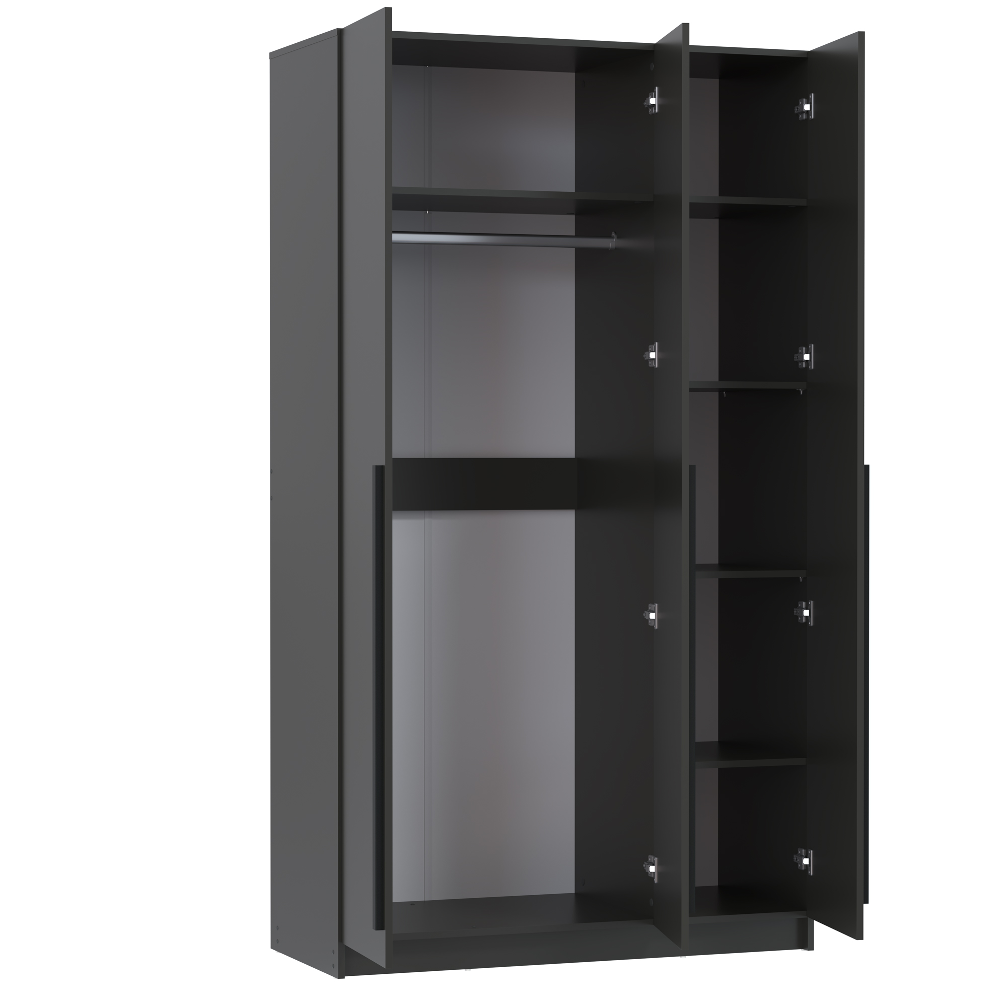 Шкаф для одежды 67.15 "Брандо" (3-х дв.) (ЛДСП Диамант серый / ЛДСП серый (h2150)