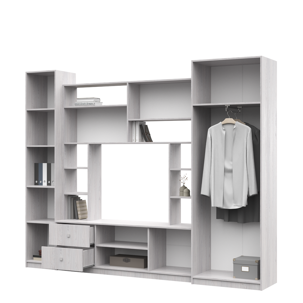 Гостиная МАРТА-М (2,7х2,124х0,468/ТВ 0,936х0,812) фасад АНКОР/корпус АНКОР