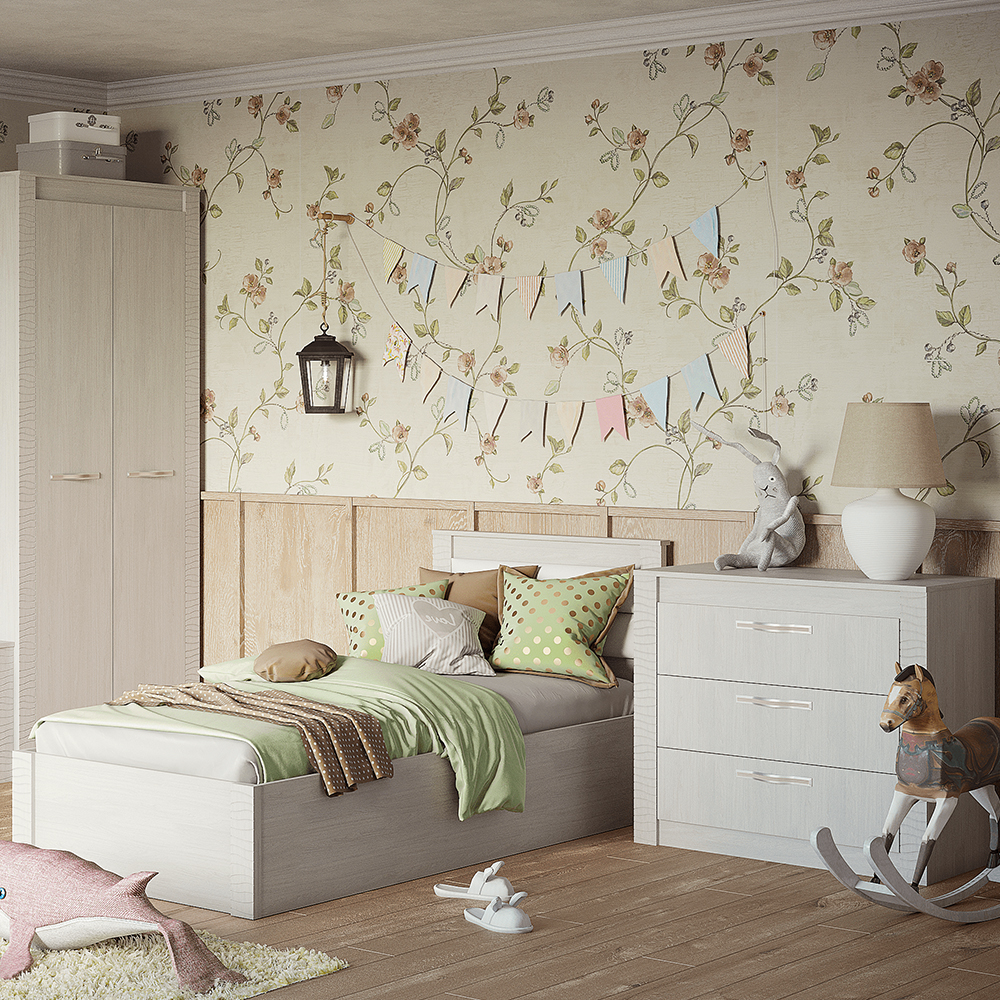 "Монако" Кровать КР-17 0,9х2,00 Ясень