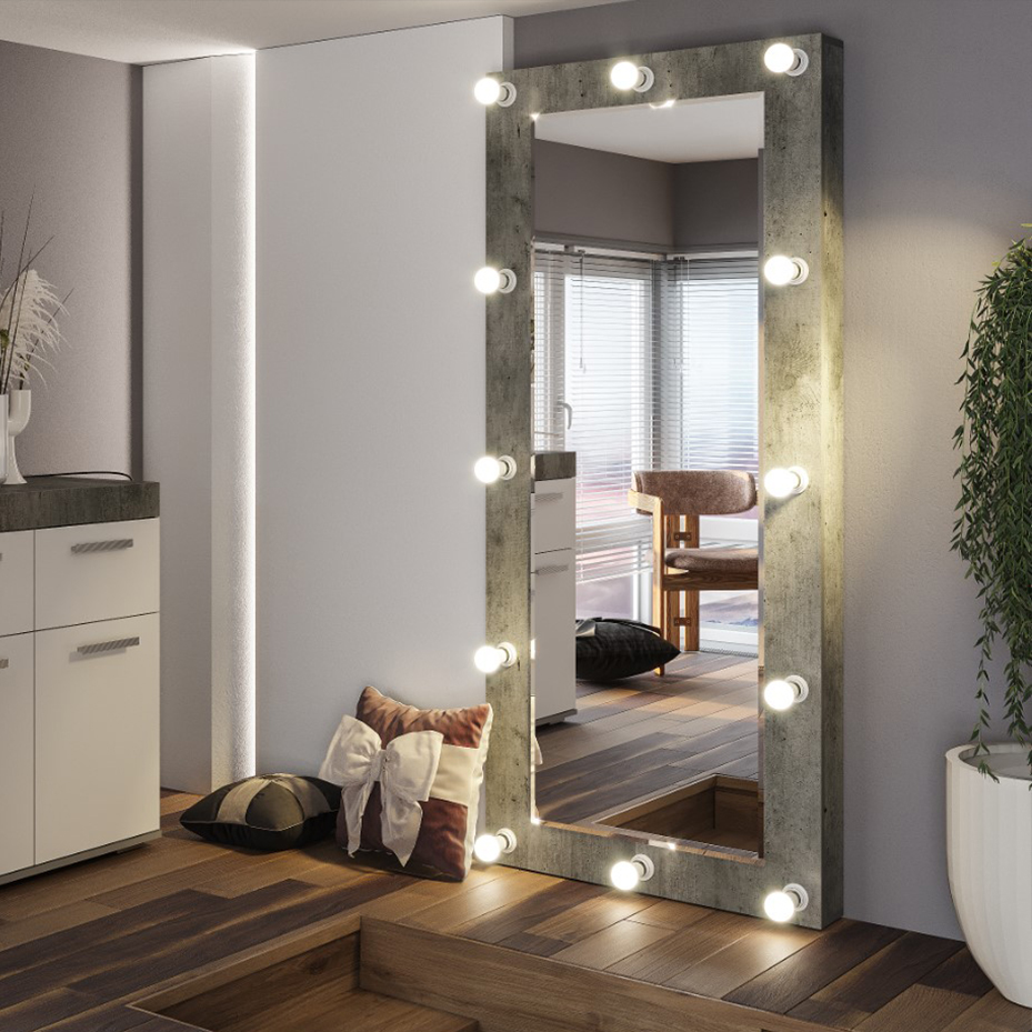 "Инстайл" Зеркало с подсветкой БЕТОН