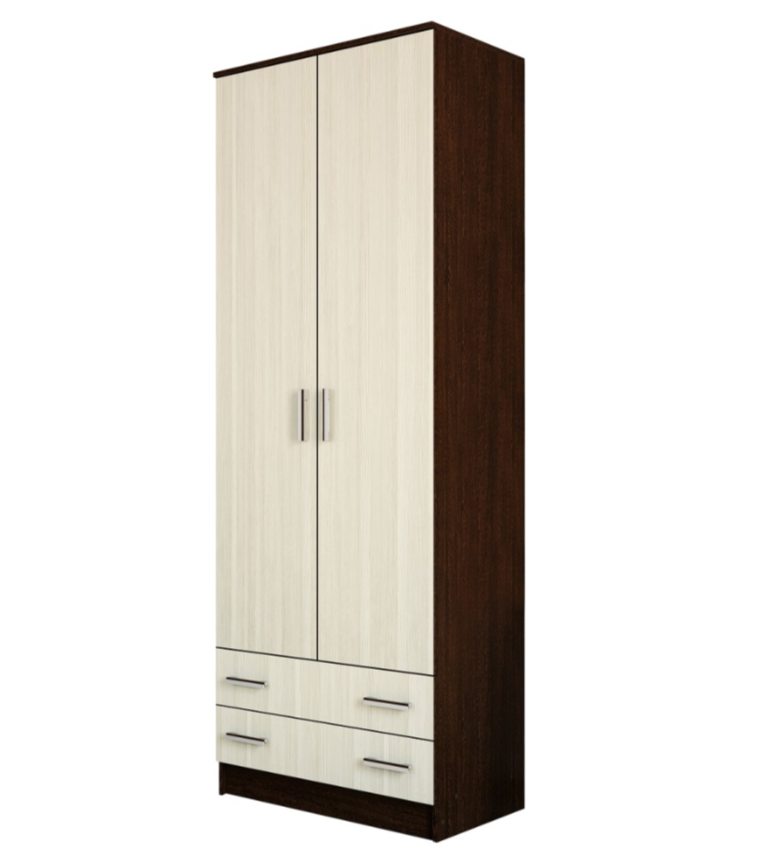 Шкаф 2х ств ДУЭТ  (0,8х2,2х0,5) БЕЛФОРТ/ВЕНГЕ