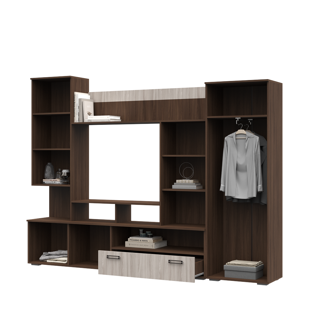 Гостиная СИЕНА (2,6х1,942х0,414/ТВ 1,0х0,777) ШИМО СВЕТЛ/ШИМО ТЕМН