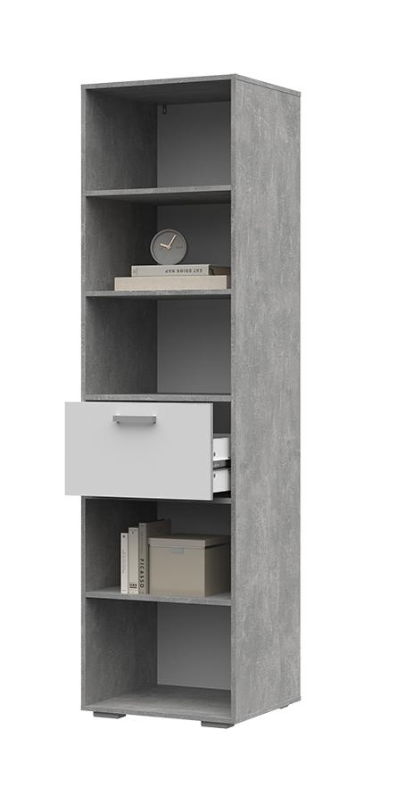 ДЕНВЕР ПН 02 Пенал открытый  (547х2020х504) Фасад БЕЛЫЙ/Корпус АТЕЛЬЕ СВЕТЛЫЙ СНЯТО