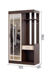 Прихожая ПАРМА  (1,124х2,2х0,562) БЕЛФОРТ/ВЕНГЕ СНЯТО