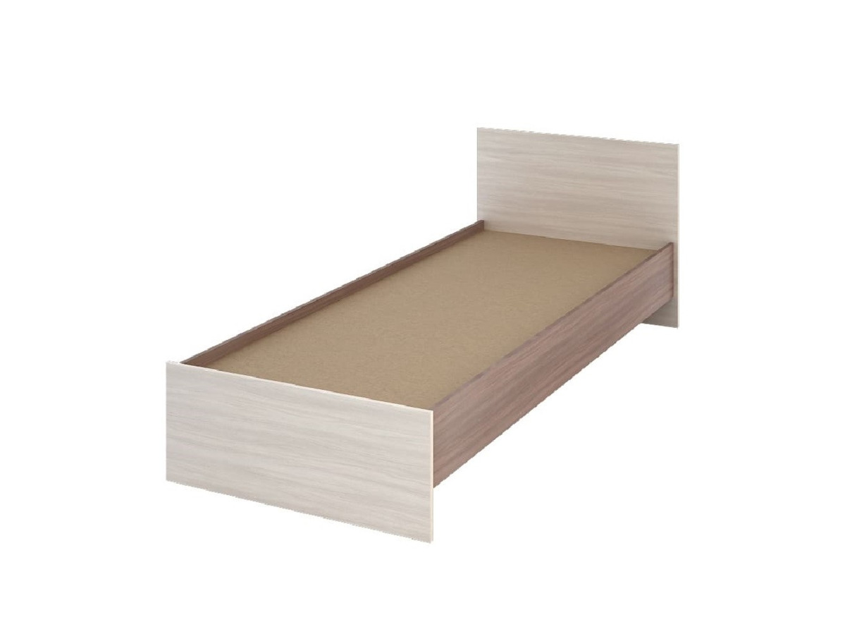 Спальня БАСЯ КР 554 кровать (0,852х0,7х2,032) фасад ШИМО СВЕТЛ/корпус ШИМО ТЕМН