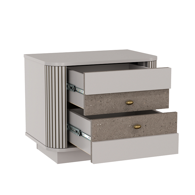 Тумба прикроватная 34.17 "Фантазия" (кашемир / дуо / кашемир патина)