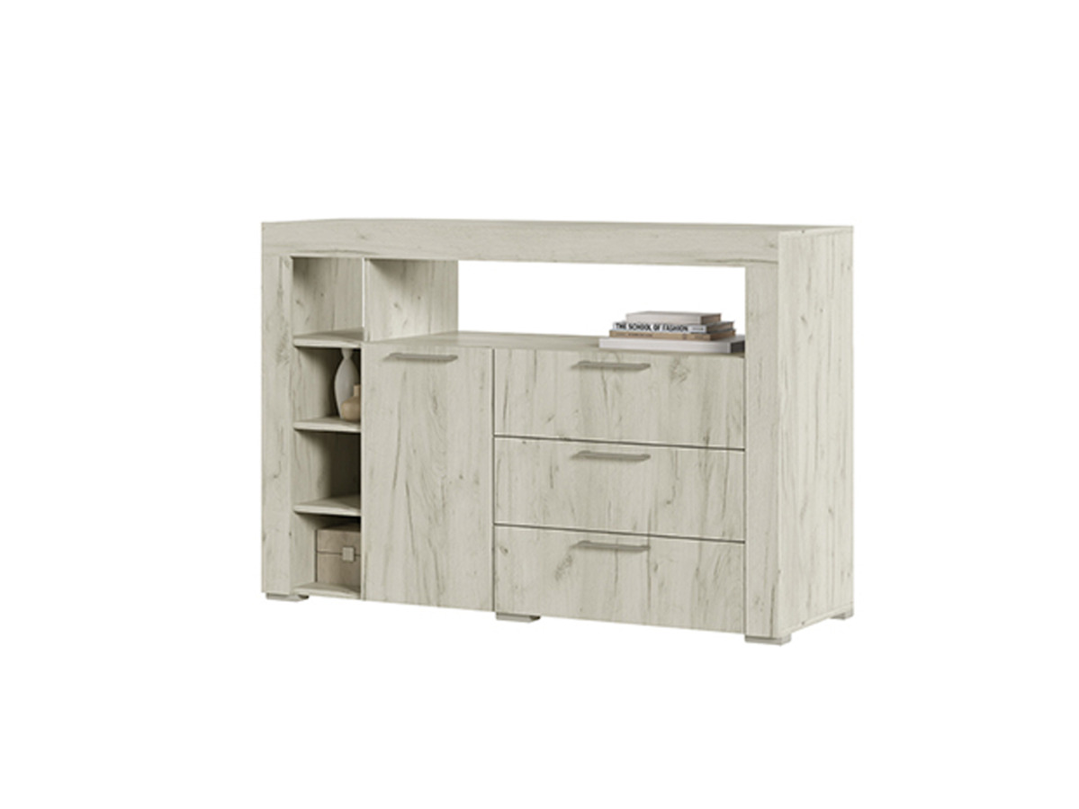 ГРАНД Комод К1 (1360х917х449) Фасад ДУБ КРАФТ БЕЛЫЙ/Корпус ДУБ КРАФТ БЕЛЫЙ