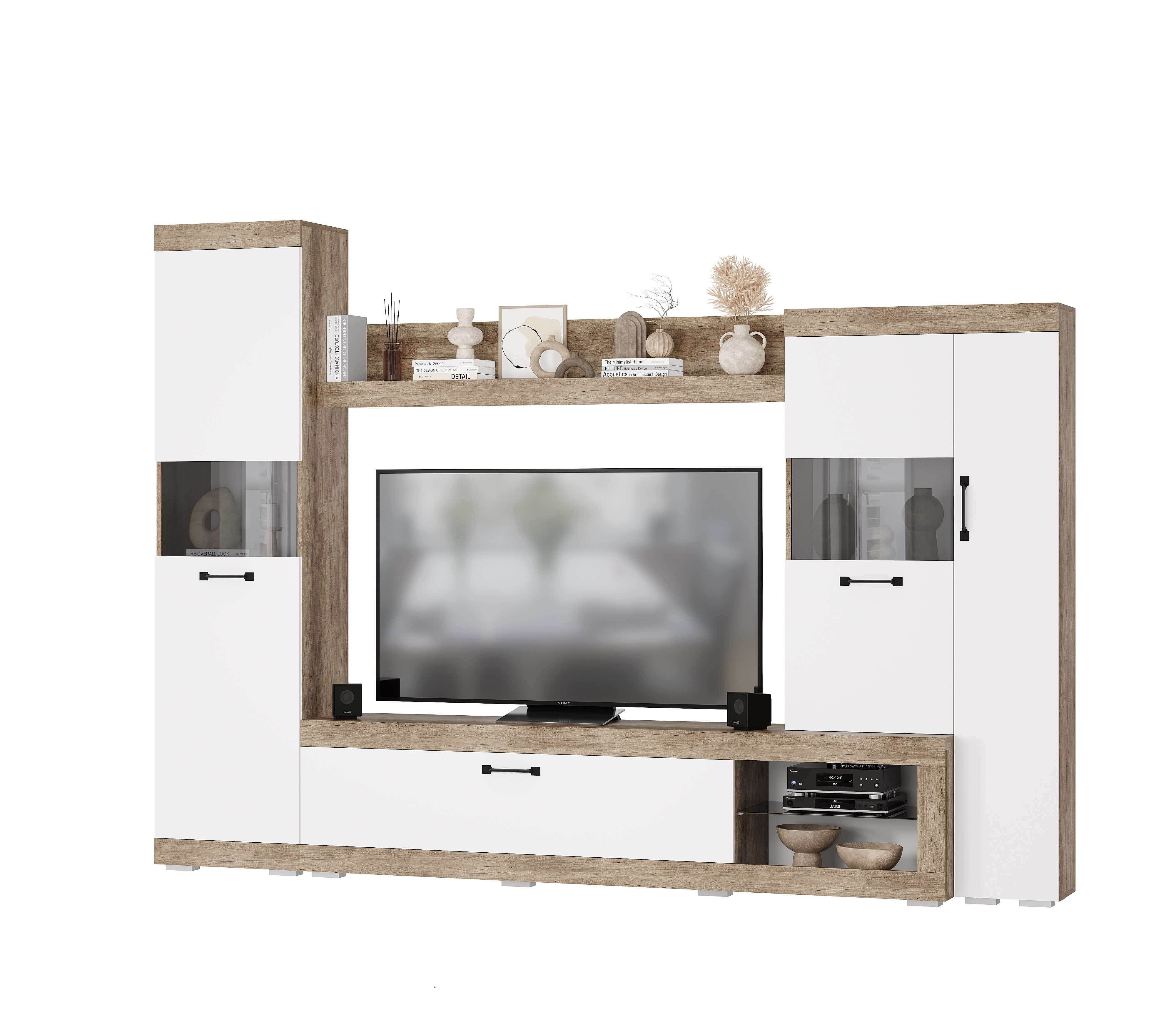 "Тесла" Гостиная Дуб каньон/Белый