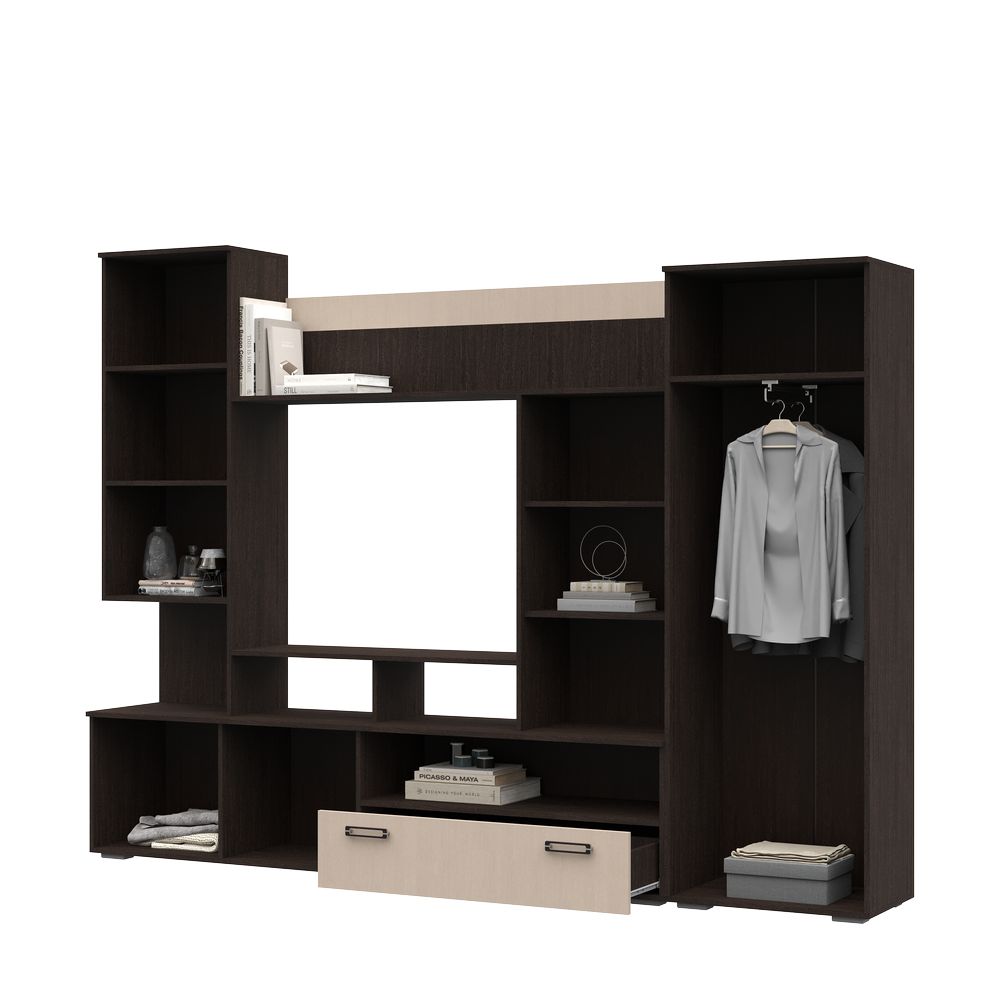 Гостиная СИЕНА (2,6х1,942х0,414/ТВ 1,0х0,777) БЕЛФОРТ/ВЕНГЕ