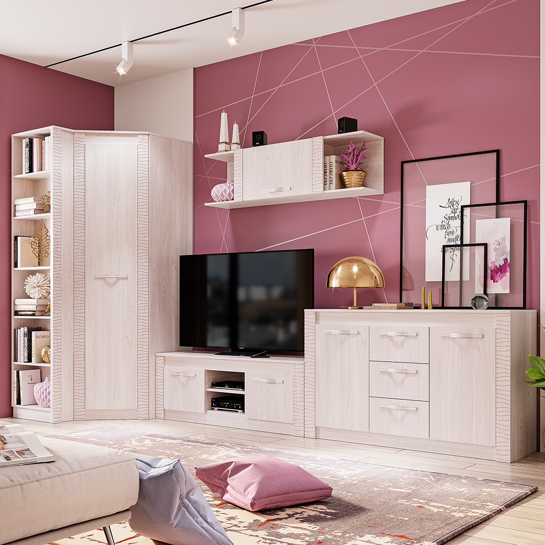 "Монако" Шкаф угловой ШК-42 Ясень