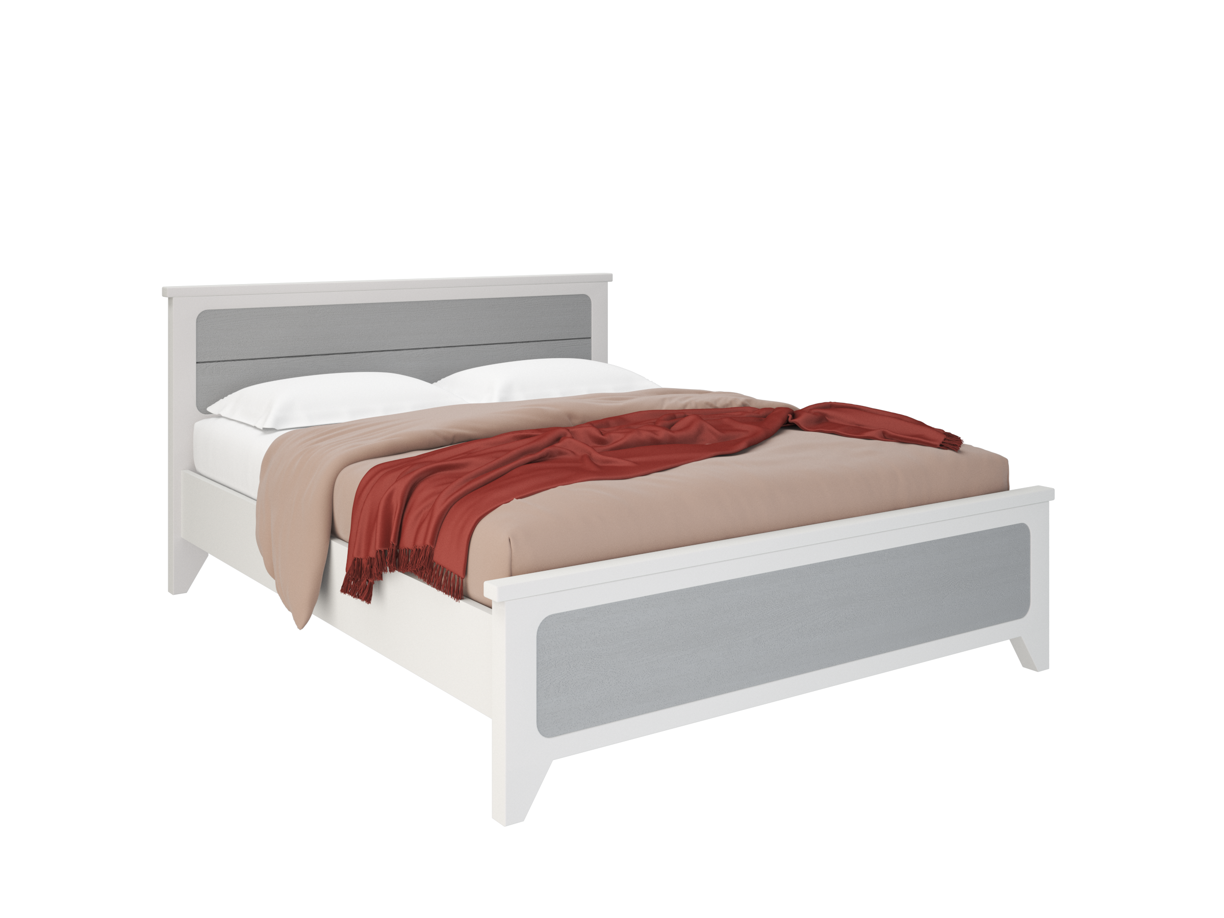 "Соня" Кровать 1,60 (Белый+серый)