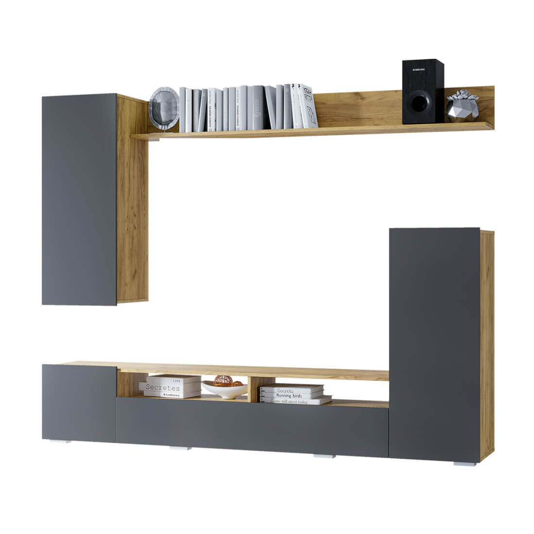 "Диаманд" Гостиная Крафт/графит