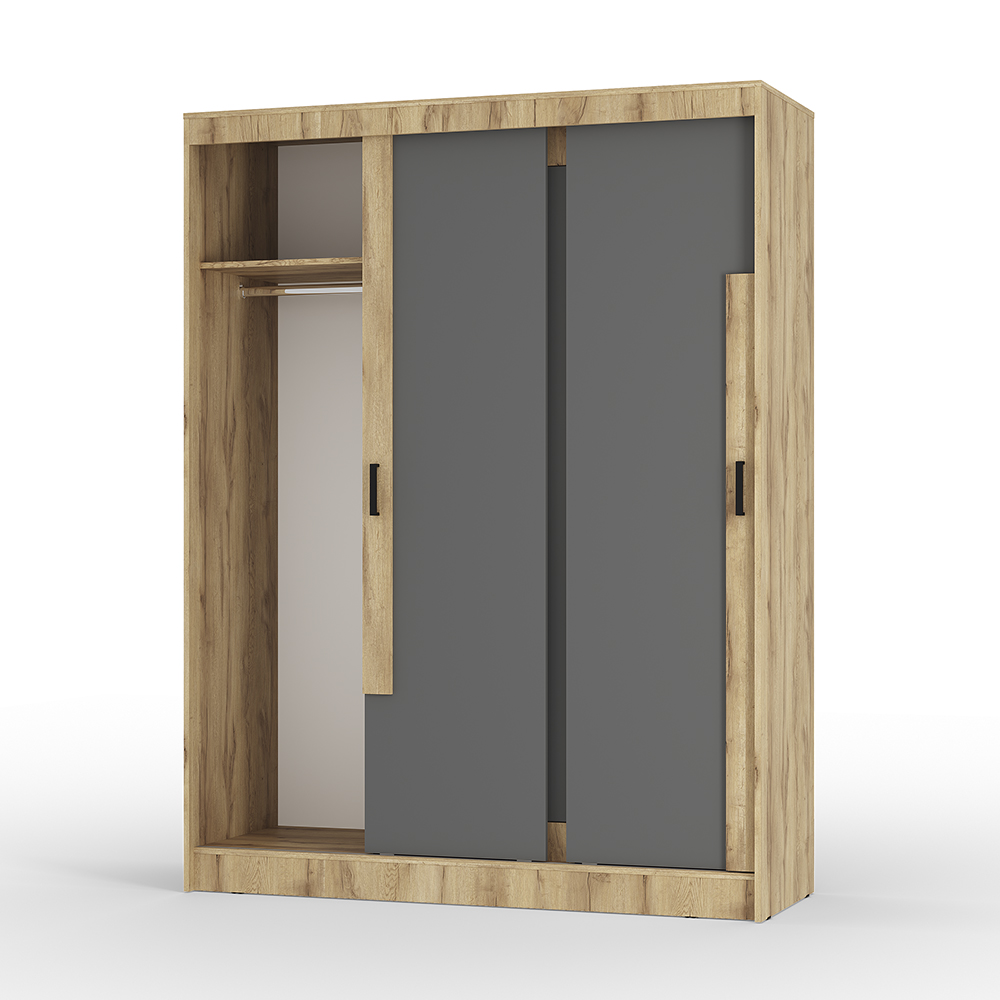 "Смарт" Шкаф-купе ШКК-06 (Крафт/графит)