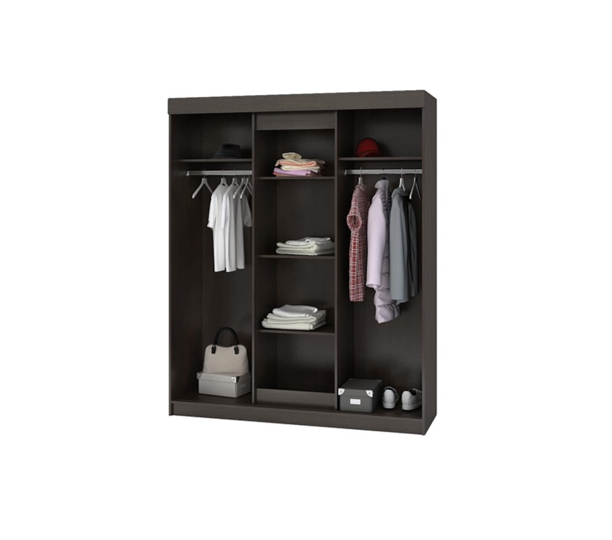 Шкаф купе ФЕЯ (1,6х2,1х0,52) БЕЛФОРТ/ВЕНГЕ