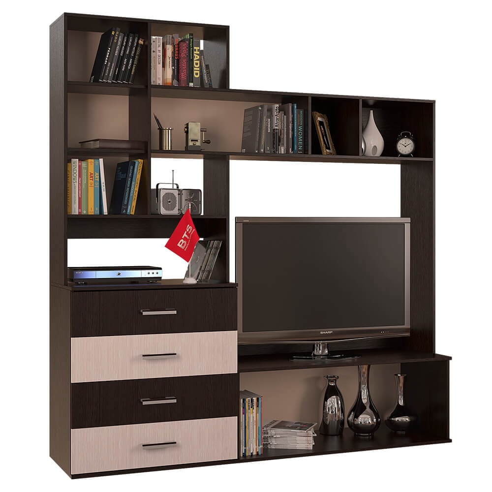 "Белла" Центральная секция" (Венге/Ясень белый) 