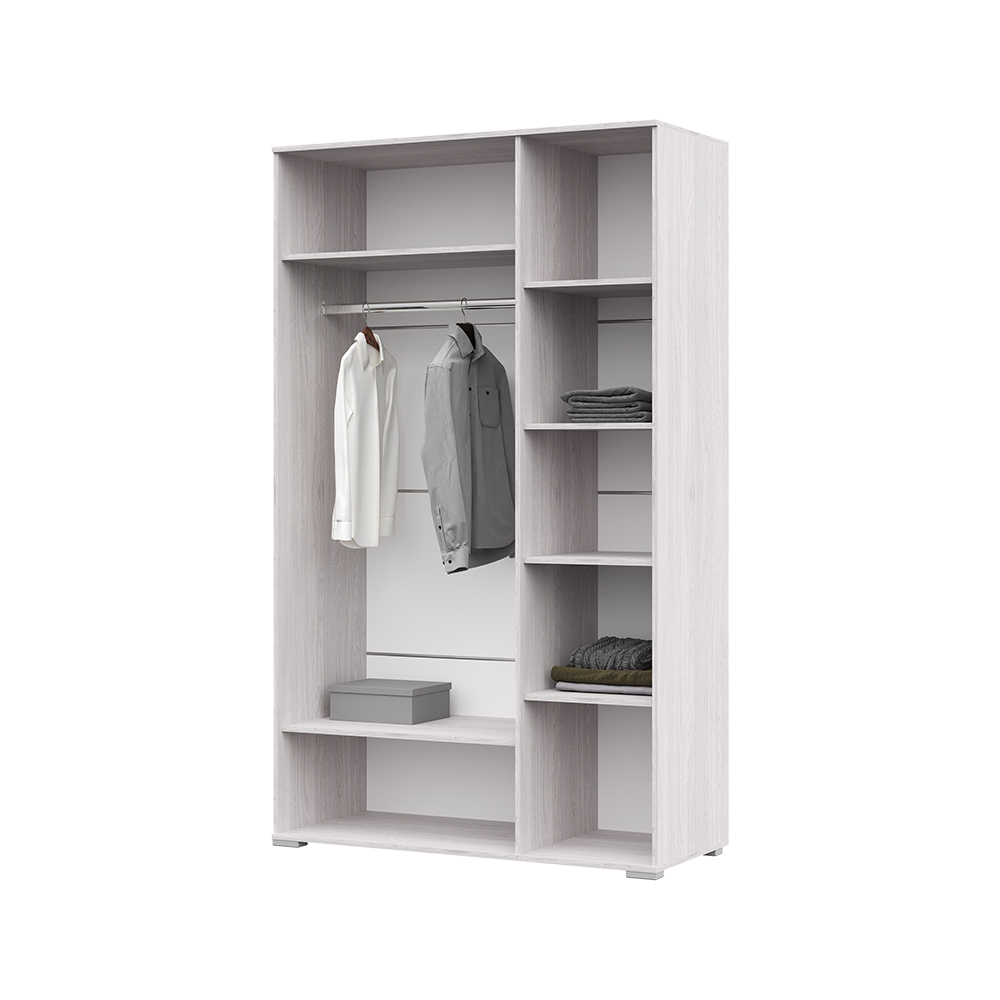 Спальня Шкаф Сальма ШК 023 (1234х2060х525) фасад МДФ БЕЛЫЙ ГЛЯНЕЦ/корпус АНКОР