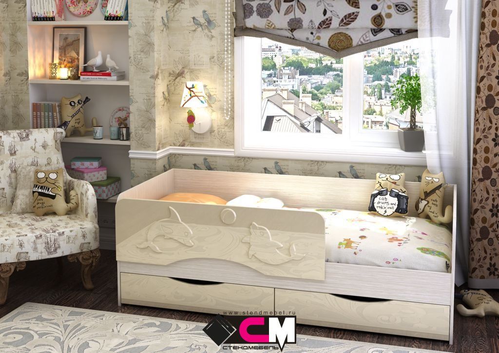 Корпус кровати КР-812 (1,6 м) АЛИСА  (1,632х0,64х0,848) корпус БЕЛФОРТ