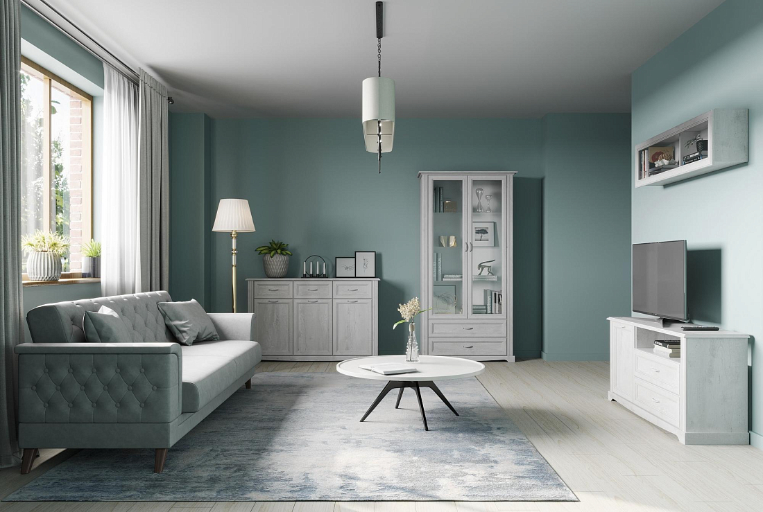 32.18 Полка навесная  "Сохо" (бетон пайн белый)