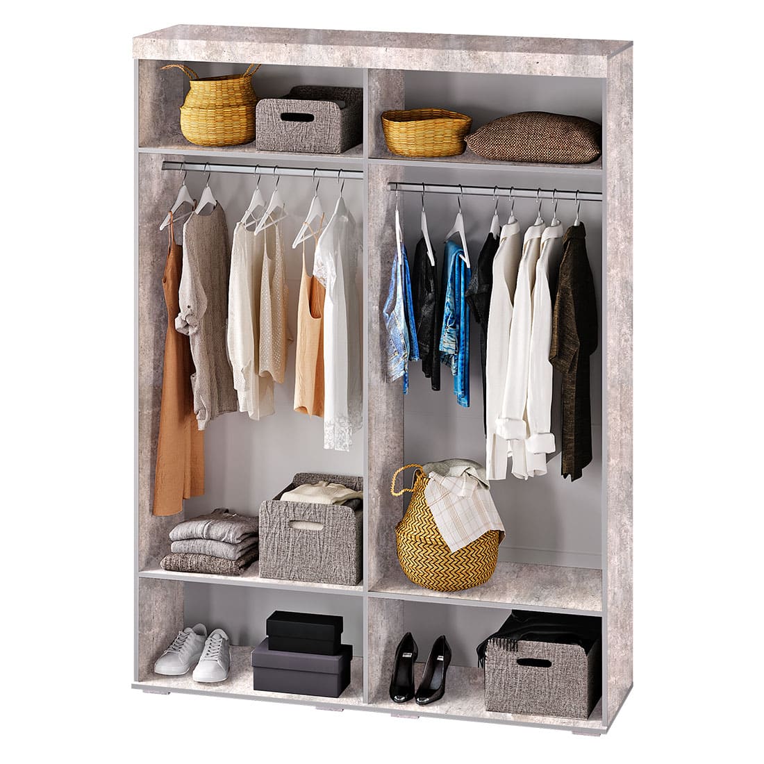 "Инстайл" Шкаф 4-х (ШК-31) БЕТОН