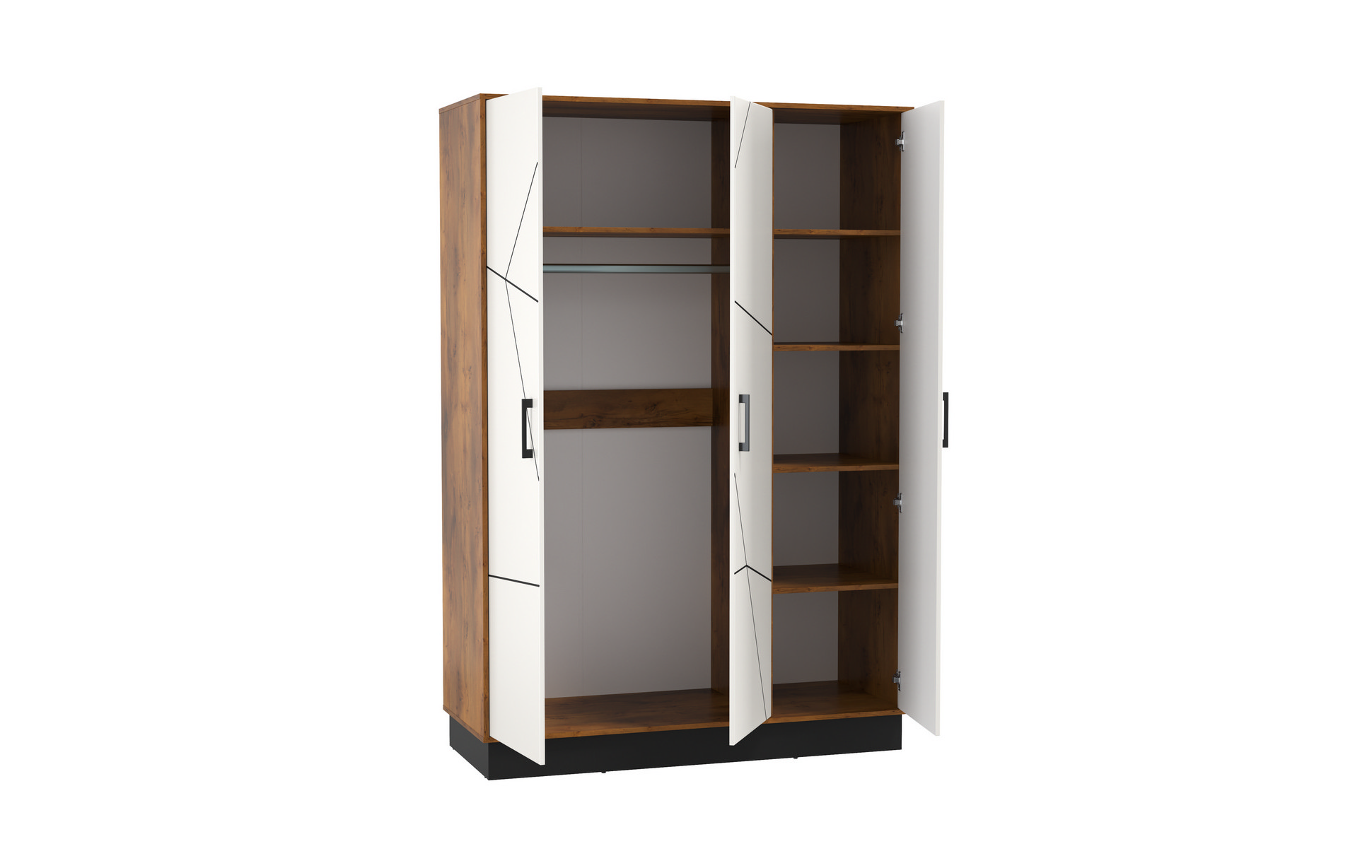 54.12 Шкаф для одежды "Гамма" (3-х дв.) Таксония/Белый