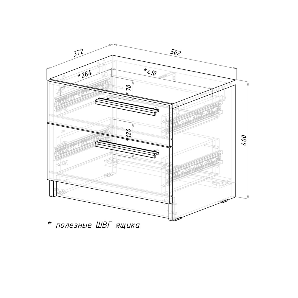 "Айрон" Тумба прикроватная ТБ-12