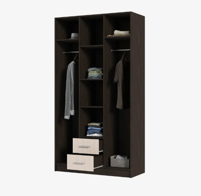 Шкаф 3х ств ТРИО  (1,2х2,2х0,5) БЕЛФОРТ/ВЕНГЕ