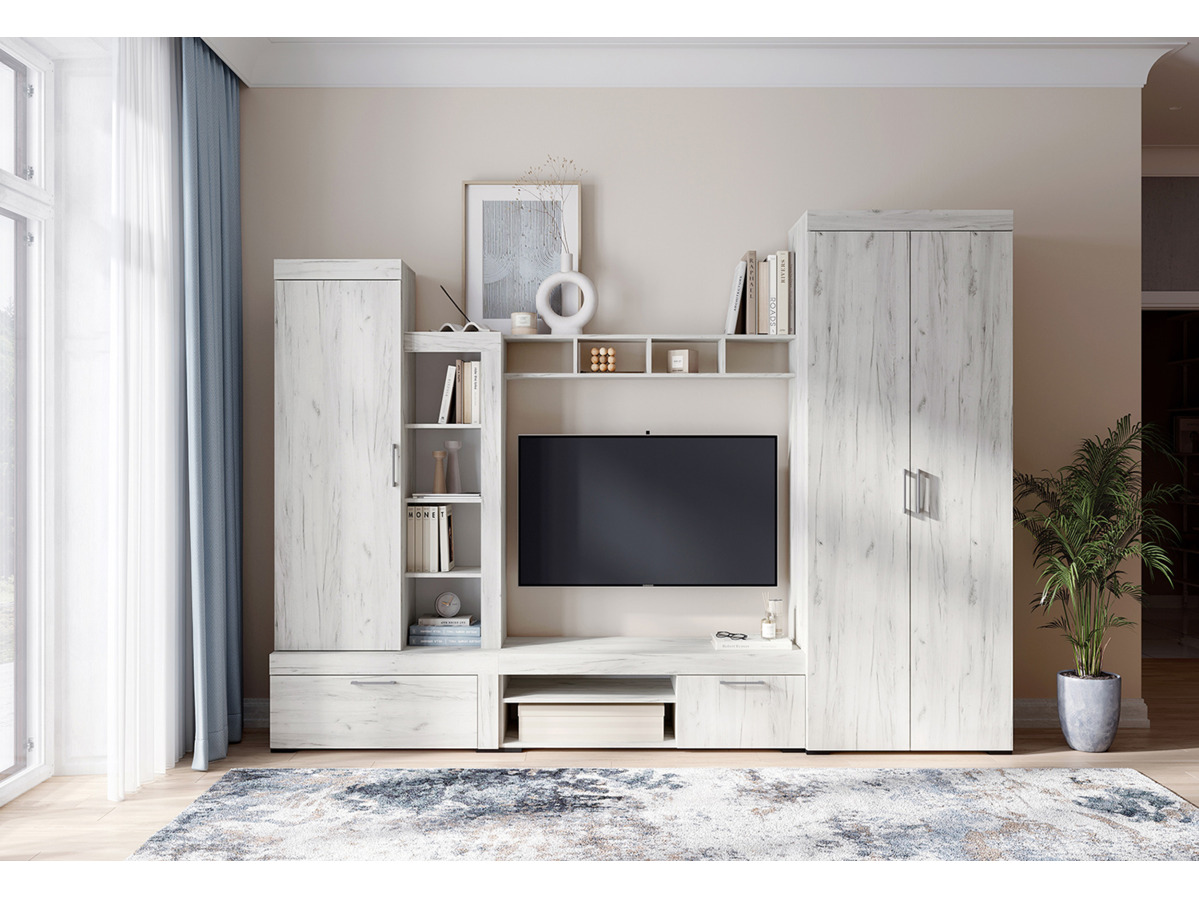 ГРАНД Шкаф ШК 5 (0,896*1,945*0,449)Дуб крафт белый СНЯТО