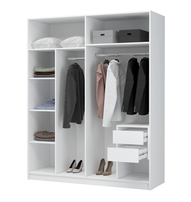 ЛИОН ШК-03 Шкаф 4-х створчатый Фасад БЕЛЫЙ/Корпус БЕЛЫЙ