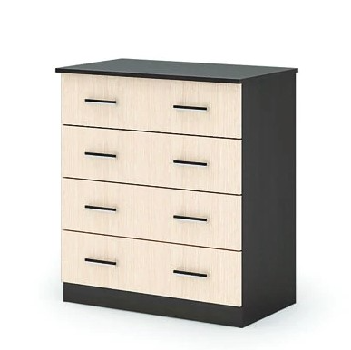 КОМОД №6 (0,8х0,83х0,46) фасад БЕЛФОРТ/корпус ВЕНГЕ СНЯТО 