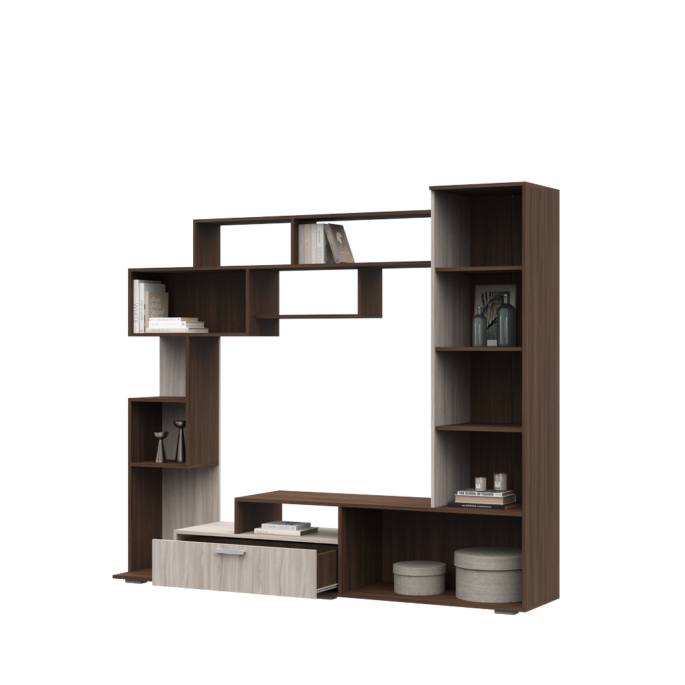 Гостиная КАПРИ (2,1x1,82x0,42/ТВ 0,978х0,824) ШИМО СВЕТЛ/ШИМО ТЕМН